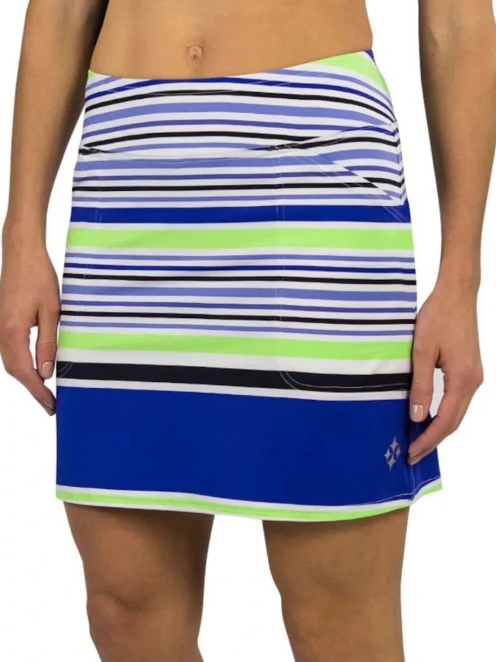 Jofit Skort Mina Long Skirt Skort Striped Blue Green White Bright XS Golf